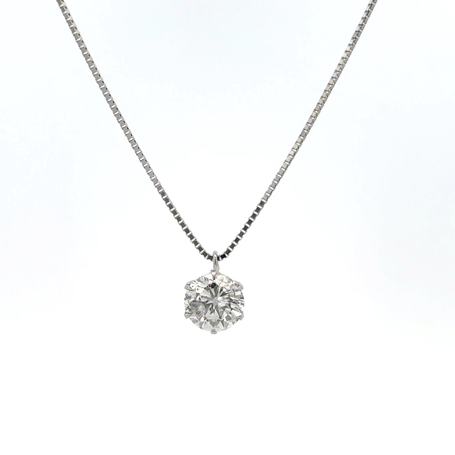 プラチナ　PT900/850 0.303ct　一粒ダイヤモンド　ネックレス