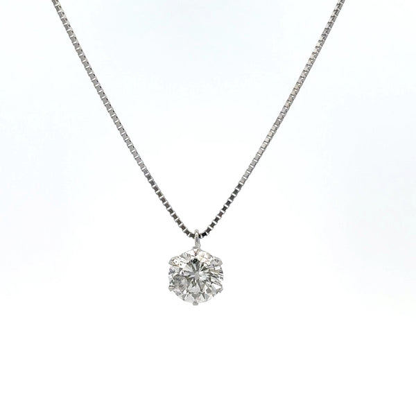 プラチナ　PT900/850 0.303ct　一粒ダイヤモンド　ネックレス